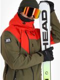 Vignette Rehall, Dick-R veste de ski hommes Olive rouge, vert 