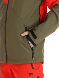 Vignette Rehall, Dick-R veste de ski hommes Olive rouge, vert 