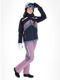 Vignette Rehall, June-R veste de ski femmes Navy bleu, violet 