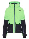 Vignette Rehall, Luna-R veste de ski enfants Spring Bud noir, vert 