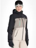 Vignette Rehall, Meave-R veste de ski femmes Feldspar beige, noir, vert 