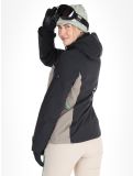 Vignette Rehall, Meave-R veste de ski femmes Feldspar beige, noir, vert 