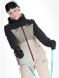 Vignette Rehall, Meave-R veste de ski femmes Feldspar beige, noir, vert 