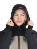 Vignette Rehall, Meave-R veste de ski femmes Feldspar beige, noir, vert 