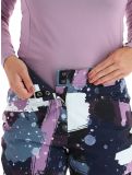 Vignette Rehall, Nori-R pantalon de ski femmes Camo Abstract Lavender multicolore, violet 