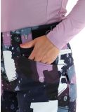 Vignette Rehall, Nori-R pantalon de ski femmes Camo Abstract Lavender multicolore, violet 