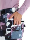 Vignette Rehall, Nori-R pantalon de ski femmes Camo Abstract Lavender multicolore, violet 