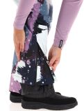 Vignette Rehall, Nori-R pantalon de ski femmes Camo Abstract Lavender multicolore, violet 