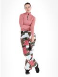 Vignette Rehall, Nori-R pantalon de ski femmes Camo Abstract Rose multicolore, rose 