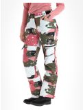 Vignette Rehall, Nori-R pantalon de ski femmes Camo Abstract Rose multicolore, rose 