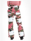 Vignette Rehall, Nori-R pantalon de ski femmes Camo Abstract Rose multicolore, rose 