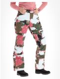 Vignette Rehall, Nori-R pantalon de ski femmes Camo Abstract Rose multicolore, rose 