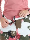 Vignette Rehall, Nori-R pantalon de ski femmes Camo Abstract Rose multicolore, rose 