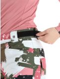 Vignette Rehall, Nori-R pantalon de ski femmes Camo Abstract Rose multicolore, rose 