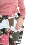 Vignette Rehall, Nori-R pantalon de ski femmes Camo Abstract Rose multicolore, rose 