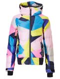 Vignette Rehall, Puffy-R veste de ski enfants Abstract - Blazing Yellow-Lilac multicolore 