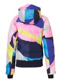 Vignette Rehall, Puffy-R veste de ski enfants Abstract - Blazing Yellow-Lilac multicolore 