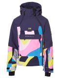 Vignette Rehall, Taylor-R veste de ski enfants Abstract - Blazing Yellow-Lilac multicolore 