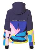 Vignette Rehall, Taylor-R veste de ski enfants Abstract - Blazing Yellow-Lilac multicolore 