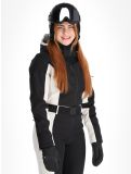 Vignette Rehall, Teddie-R combinaison de ski femmes Moonbeam beige, noir 