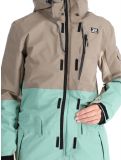 Vignette Rehall, Tyger-R combinaison de ski femmes Feldspar beige, vert 