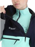 Vignette Rehall, Vie-R veste de ski femmes Navy bleu, gris 