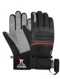 Vignette Reusch, Reusch Warrior R-TEX® XT gants de ski enfants Black / White / Fluo Red blanc, noir, rouge 