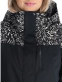 Vignette Roxy, Jetty Bloc veste de ski femmes True Black Bandanas blanc, noir 