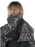 Vignette Roxy, Jetty Bloc veste de ski femmes True Black Bandanas blanc, noir 