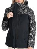 Vignette Roxy, Jetty Bloc veste de ski femmes True Black Bandanas blanc, noir 