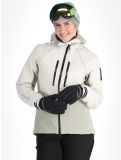 Vignette Rukka, Saarla veste de ski femmes Natural White beige, gris 