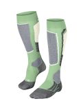 Vignette Falke, SK2 Intermediate chaussettes de ski femmes Quiet Green vert 