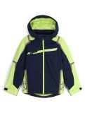 Vignette Spyder, Challenger veste de ski enfants True Navy bleu, vert 