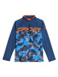 Vignette Spyder, Camo 1/2 Zip pull de ski enfants True Navy bleu 