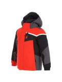 Vignette Spyder, Challenger veste de ski enfants volcano rouge 