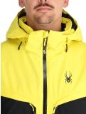 Vignette Spyder, Copper veste de ski hommes Acid Yellow jaune, noir 