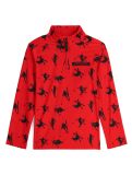 Vignette Spyder, Ski Day 1/2 Zip pull de ski enfants Volcano rouge 