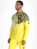 Vignette Spyder, Legacy 1/2 Zip pull de ski hommes Acid Yellow jaune 