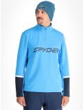 Vignette Spyder, Speed Fleece 1/2 Zip pull de ski hommes Aether Blue bleu 