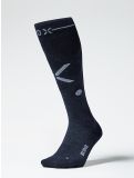 Vignette Stox, Merino Skiing chaussette de compression hommes Navy / White blanc, bleu 