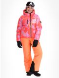 Vignette Superdry, Hooded Ski Boxy Puffer veste de ski femmes Brush Camo Coral rose 