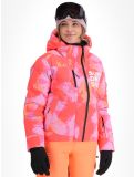 Vignette Superdry, Hooded Ski Boxy Puffer veste de ski femmes Brush Camo Coral rose 