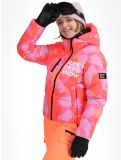 Vignette Superdry, Hooded Ski Boxy Puffer veste de ski femmes Brush Camo Coral rose 