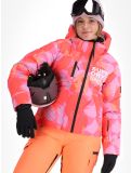 Vignette Superdry, Hooded Ski Boxy Puffer veste de ski femmes Brush Camo Coral rose 