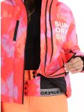 Vignette Superdry, Hooded Ski Boxy Puffer veste de ski femmes Brush Camo Coral rose 