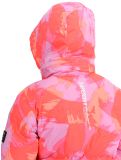 Vignette Superdry, Hooded Ski Boxy Puffer veste de ski femmes Brush Camo Coral rose 