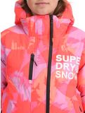 Vignette Superdry, Hooded Ski Boxy Puffer veste de ski femmes Brush Camo Coral rose 