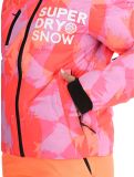 Vignette Superdry, Hooded Ski Boxy Puffer veste de ski femmes Brush Camo Coral rose 