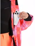 Vignette Superdry, Hooded Ski Boxy Puffer veste de ski femmes Brush Camo Coral rose 