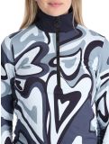 Vignette Toni Sailer, Wieka Print pull de ski femmes Blue Frost bleu 